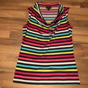 Multi-Colored Stripe Sleeveless Top